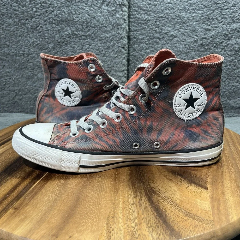 Converse Chuck Taylor All Star Hi‎ Tie Dye Blue Red Coral Size 8 Men's